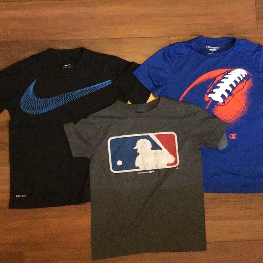 Three good looking tees, Nike, MLB and Champion.